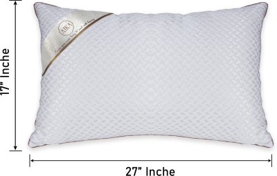 AYKA Cord Pillow Polyester Fibre, Cotton Geometric Sleeping Pillow Pack of 1(White)