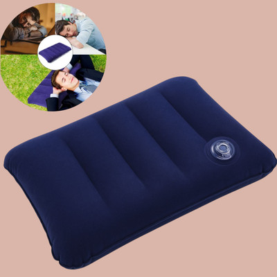 Naosucura Air Travel Pillow Pack of 1 Solid NaosuCura Serene Nap(Blue)