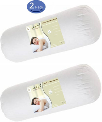ACTOS Microfibre Solid Bolster Pack of 2(White)