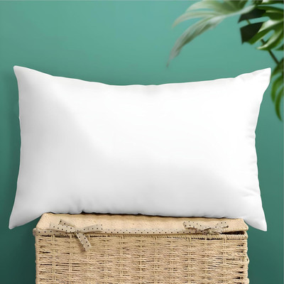 HOMESTIC by Kuber Industries Microfibre Sleeping Pillow Pack of 1 Solid(White)