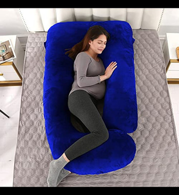 Mojo J SHAPE Microfibre Solid Pregnancy Pillow Pack of 1(Royal Blue)