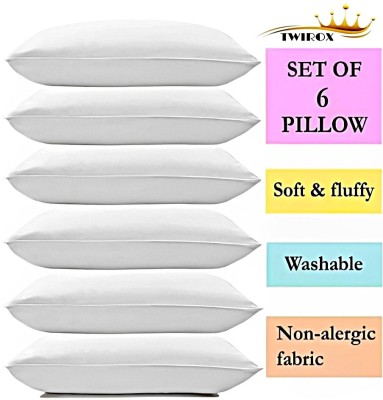 YABAN ULTRA SOFT LUXURY Cotton Solid Sleeping Pillow Pack of 6(White)