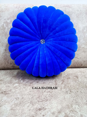 Shri Ganesh Handloom Microfibre Solid Cushion Pack of 1(Light Blue)