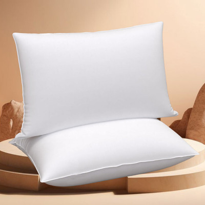 VJSTAR Microfibre Sleeping Pillow Pack of 2 Solid(White)