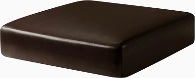 Naman Arts Sofa Foam Cushions in Waterproof Black Leather Individual Cushions with 1 Cover Foam Solid Cushion Pack of 1(Brown)