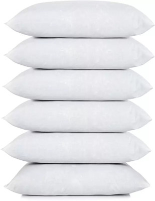 GUNVAR INDIA PRIVATE LIMITED Polyester Fibre Solid Sleeping Pillow Pack of 6(White)