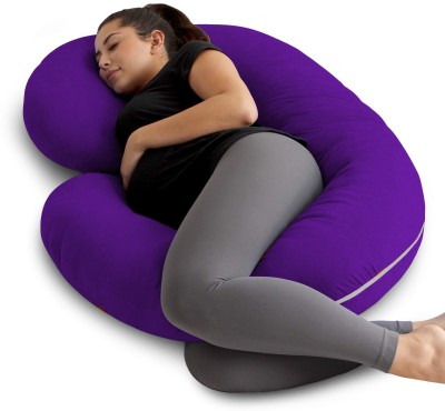 Daddy Cool Microfibre Solid Pregnancy Pillow Pack of 1(Purple)