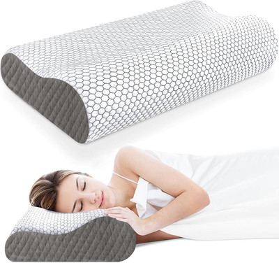 araami ORTHOPEDIC Solid Sleeping Memory Foam Solid Orthopaedic Pillow Memory Foam Solid Orthopaedic Pillow Pack of 1(Grey)