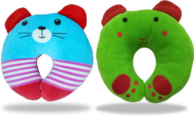 Chinmay Kids Polyester Fibre Toons & Characters Body Pillow Pack of 2(Sky Blue & Green)