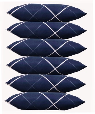DONDA Microfibre Abstract Sleeping Pillow Pack of 6(Navy Blue)