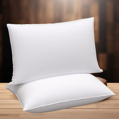 ROYALREOX Microfibre Sleeping Pillow Pack of 2 Solid(White)