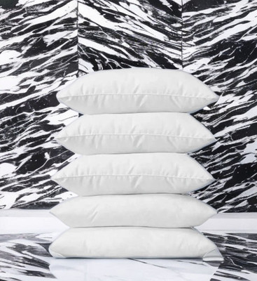 CATHROL Cotton Sleeping Pillow Pack of 5 Solid 5 Pillows(White)