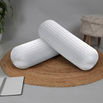 JDX 18013-2-9x24 Microfibre Solid Bolster Pack of 2(White)