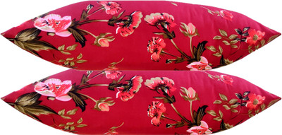 Swikon star Microfibre Floral Sleeping Pillow Pack of 2(Maroon)