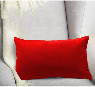 Daddy Cool Pillow With Velvet Pillow Cover 16x24 Inch Microfibre Solid Sleeping Pillow Pack of 1(Red)