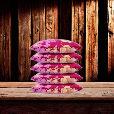 CATHROL Cotton Sleeping Pillow Pack of 5 Abstract 5 Pillows(Pink)
