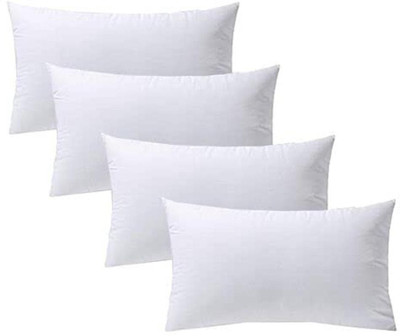 CATHROL Polyester Fibre Sleeping Pillow Pack of 4 Solid(White)