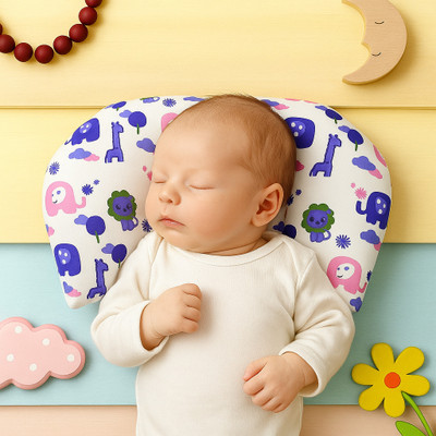 AEREX Microfibre Solid Baby Pillow Pack of 1(Purple)