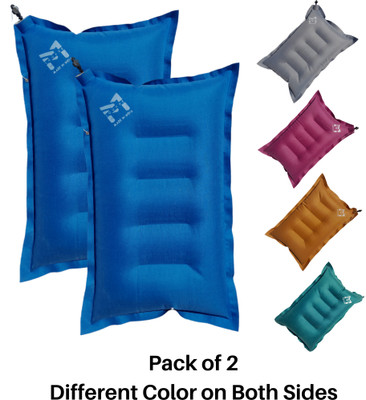 pmsquare Multi Color Air Solid Travel Pillow Pack of 2(Multicolor)