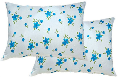 SANJU BROTHER Microfibre Floral Sleeping Pillow Pack of 2(Blue)