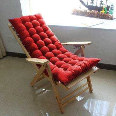 Mom's Moon Extra Long Rocking Chairpad Microfibre Solid Chair Pad Pack of 1(Red)