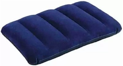 KiaraHome Foldable Air Inflatable Pillow Air Stripes, Solid Travel Pillow Pack of 1(Blue)