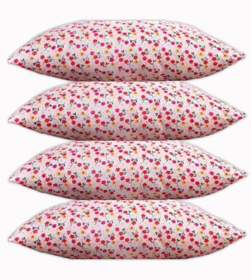 Tecsun LUXURY Polyester Fibre Abstract Sleeping Pillow Pack of 4(Multicolor)