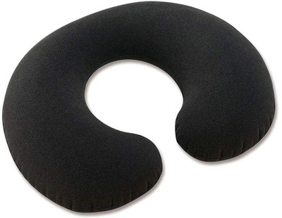 Sundram Enetrprises Air Solid Travel Pillow Pack of 1(Black)