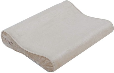 Salo Orthotics Memory Foam Cervical Pillow Double Contoured - Spondylitis Pillow Memory Foam Solid Orthopaedic Pillow Pack of 1(Cream)