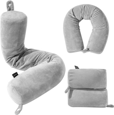 VGmax NA Memory Foam Smiley Travel Pillow Pack of 1(Grey)