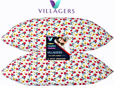 VILLAGERS LUXURY Microfibre Abstract Sleeping Pillow Pack of 2(Multicolor)
