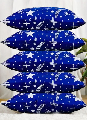 YPOLOIPO LUXURY Polyester Fibre Solid Sleeping Pillow Pack of 5(Blue)