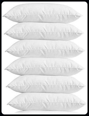JAYOG ENTERPRISE Sleeping Pillow Set Of 6 Microfibre Solid Sleeping Pillow Pack of 6(White)