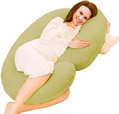 Ribera collection Polyester Fibre Solid Pregnancy Pillow Pack of 1(Olive Yellow)