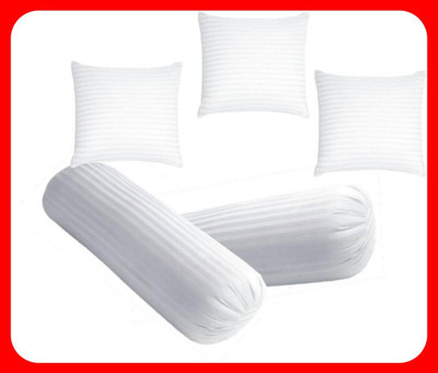 GTX Microfibre Stripes Bolster Pack of 5(White)