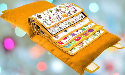 MDzEnterprise Cotton Alphanumeric Baby Pillow Pack of 1(Yellow)