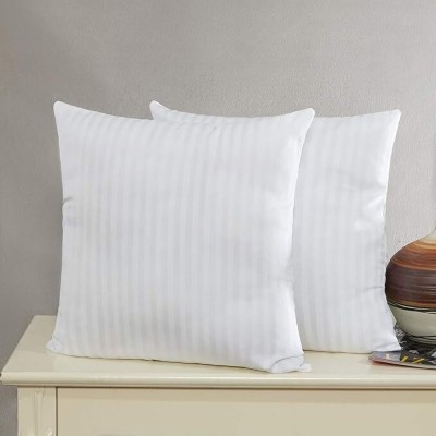 Elite-INN Microfibre Stripes Cushion Pack of 2(White)