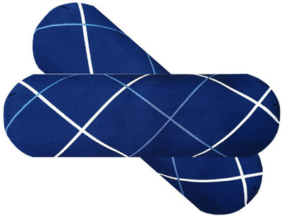 PALVIT Microfibre Abstract Bolster Pack of 2(Blue)