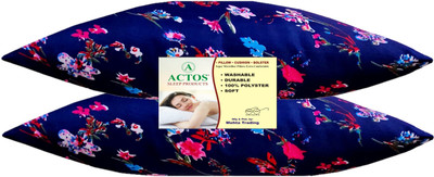 ACTOS Microfibre Abstract Bolster Pack of 2(Multicolor1)
