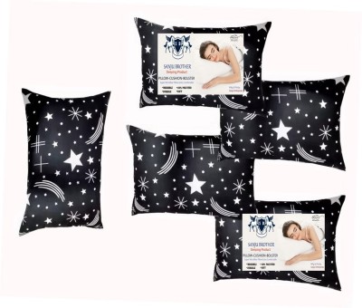 SANJU BROTHER LUXORY Microfibre Solid Sleeping Pillow Pack of 5(Black)