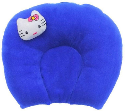PADDY BABY Foam Solid Baby Pillow Pack of 1(Blue)