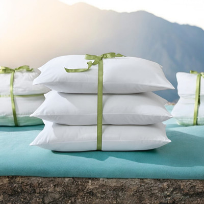 Cozy Palace Microfibre Solid Sleeping Pillow Pack of 3(White)