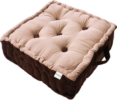 HOMESTIC by Kuber Industries Microfibre Chair Pad Pack of 1 Floral(Beige)