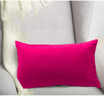 Daddy Cool Microfibre Sleeping Pillow Pack of 1 Solid Pillow With Velvet Pillow Cover 16x24 Inch(Rani Pink)