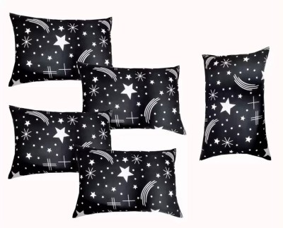 SANJU BROTHER LUXORY Microfibre Solid Sleeping Pillow Pack of 5(Black)