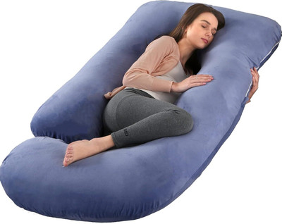 dyf ultra soft j shaped Polyester Fibre Solid Pregnancy Pillow Pack of 1(gary)