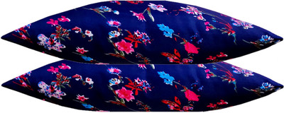 Changers Microbeads Floral Sleeping Pillow Pack of 2(Blue)