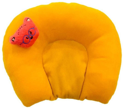 Ducudu Foam Solid Baby Pillow Pack of 1(Yellow)