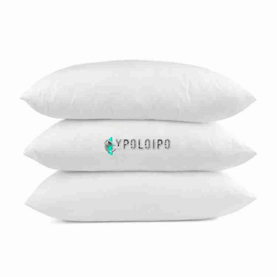 YPOLOIPO LUXURY Polyester Fibre Abstract Sleeping Pillow Pack of 3(White)