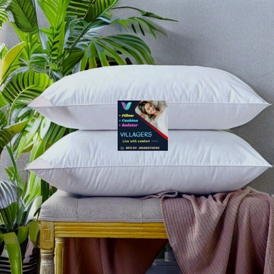 Gaulpastore LUXURY Microfibre Abstract Sleeping Pillow Pack of 2(White)